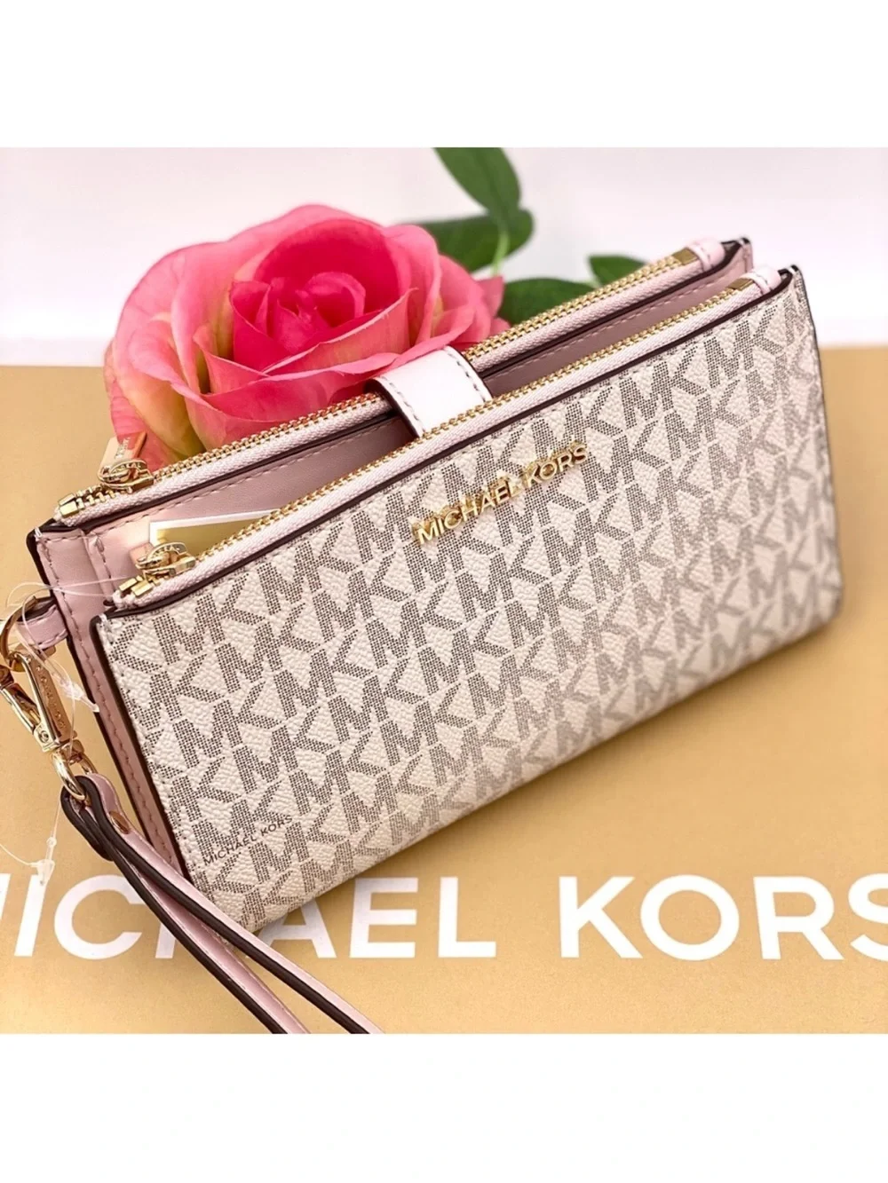 Michael Kors Double Zip Wallet Wristlet